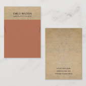 さびセラミックテラコッタテクスチャネックレスディスプレイ 名刺 (正面/裏面)