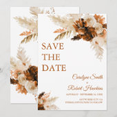 さびボヘミアンとパンパスグラススタイリッシュ セーブザデート (正面/裏面)