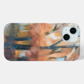さびモダンさ絵画いオレンジ色の黄色い茶色の木 Case-Mate iPhoneケース (裏面 (横))