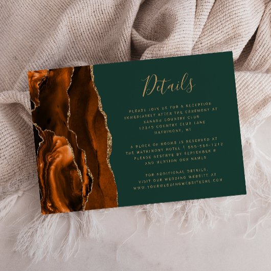 さびモダンアゲートハンターグリーン結婚ズ詳細 エンクロージャーカード