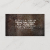 さびモダンメタルのテクスチャー 名刺 (裏面)