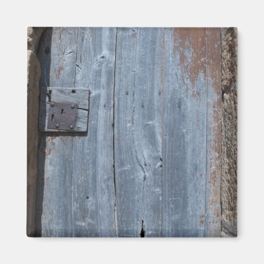 さび擦り切れたた木の扉 マグネット (正面)