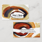 さび水彩抽象芸術ブラシストロークアートマネージャ 名刺 (正面/裏面)