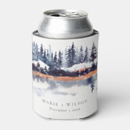 さび海軍冬松の森の雪結婚の 缶クーラー