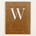 さび焦げオレンジモダン大理石モノグラム プランナー手帳<br><div class="desc">このプランナーは、錆が燃えたオレンジ色の大理石効果の背景を持つ。シンプルとコンテンポラリー。モノグラムで完成パーソナライズされたさせる。Simple Farmhouse Pressによって作成。</div>