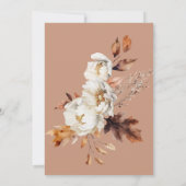 さび素朴とクリーム秋フローラ&葉シャワー 招待状 (裏面)