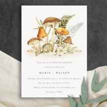 さび素朴オレンジのマッシュルームの結婚葉