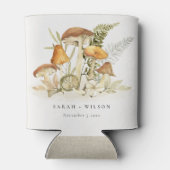 さび素朴オレンジのマッシュルームの結婚葉 缶クーラー (裏面)