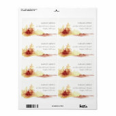 さび素朴オレンジ黄秋ツリーアドレス ラベル (フルシート)