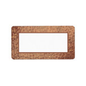 さび素朴フェイク茶色の革 ラベル (正面)