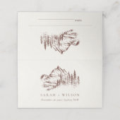 さび素朴松ウッズマウンテンスケッチ結婚ズ プレイスカード (外部開封)