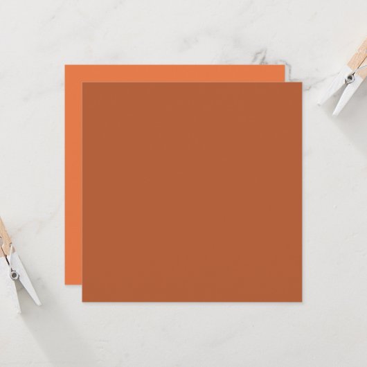 さび素朴茶色無地の色 カード (正面/裏面インサイチュ)