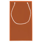 さび素朴茶色無地の色 スモールペーパーバッグ (裏面)