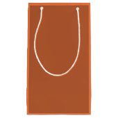 さび素朴茶色無地の色 スモールペーパーバッグ (正面)