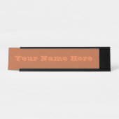 さび素朴茶色無地の色 デスクネームプレート (正面)