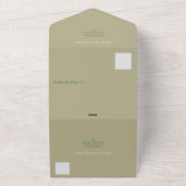 さび結婚の花と素朴の – ミュートセージ オールインワン招待状 (外側)