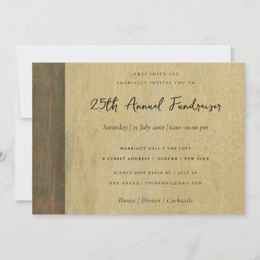 さび腐食性グランジイエローメタル企業のイベント 招待状 (正面)