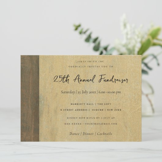 さび腐食性グランジイエローメタル企業のイベント 招待状 (スタンド正面)