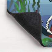 さび航海の色の黒いかり/海藻/貝殻/海馬 マウスパッド (コーナー)