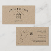 さび色の蜂の巣箱クラフトの名刺 名刺 (正面/裏面)