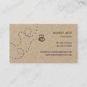 さび色の蜂の巣箱クラフトの名刺 名刺 (裏面)