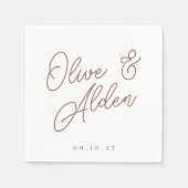 さび |スクリプト名の大き結婚すぎる スタンダードカクテルナプキン (正面)