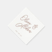 さび |スクリプト名の大き結婚すぎる スタンダードカクテルナプキン (角)