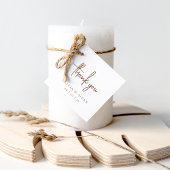 さび |モダン手書きスクリプ結婚トありがとう フェイバータグ