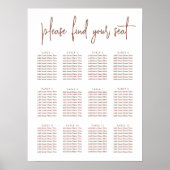 さび |手書きモダンの台座席表 ポスター (正面)