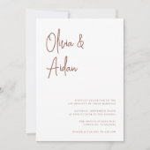 さび |手書きモダンスクリプト 招待状 (正面)