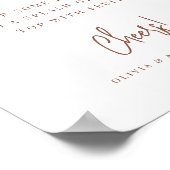 さび |手書きモダンスクリプトMimosaバー記号 ポスター (角)