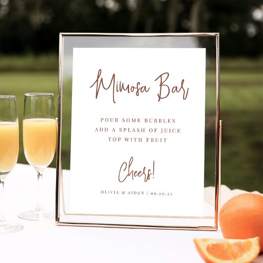 さび |手書きモダンスクリプトMimosaバー記号 ポスター