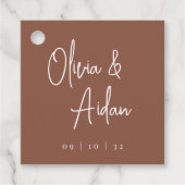 さび |手書モダンきスクリプ結婚ト フェイバータグ (正面)