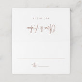 さび |手書モダンきスクリプ結婚ト プレイスカード (外部開封)