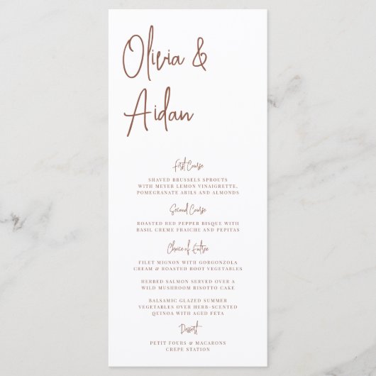 さび |手書モダンきスクリプ結婚ト メニュー (正面)