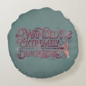 さまざまで非常に危険なグラフィック – ピンク ラウンドクッション (裏面)