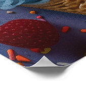 さまざまなアイスクリームの味 ポスター (角)