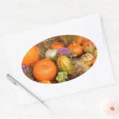 さまざまなカボチャ 楕円形シール (封筒)