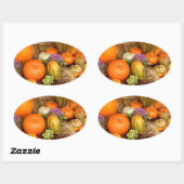 さまざまなカボチャ 楕円形シール (シート)