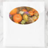 さまざまなカボチャ 楕円形シール (バッグ)