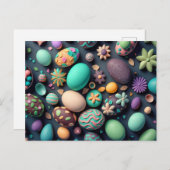 さまざまなカラフルおいしいイースターエッグ ポストカード (正面/裏面)