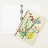 さまざまなカラフル花と緑色植物 プランナー手帳 (ディスプレー)