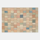 さまざまなキルトデザイン ラッピングペーパーシート (正面3)