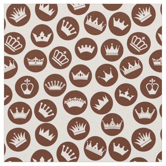 さまざまなクラウン茶色のパターン ファブリック (クローズアップ)