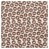 さまざまなクラウン茶色のパターン ファブリック (見本)