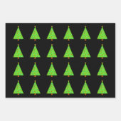 さまざまなクリスマスツリー表現 ラッピングペーパーシート (正面3)