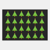 さまざまなクリスマスツリー表現 ラッピングペーパーシート (正面2)
