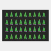 さまざまなクリスマスツリー表現 ラッピングペーパーシート (正面)