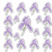 さまざまなサイズの紫色の髭の虹彩 シール (正面)