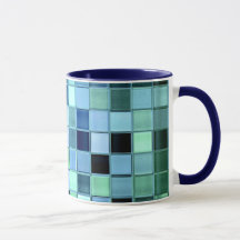 さまざまなスタイルのSeaGlassのタイルのカスタムなマグ